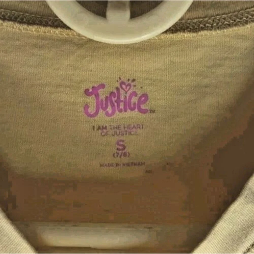 Justice Girls Yay for Today Yellow Long Sleeve Graphic Tee Shirt Size S 7/8 EUC